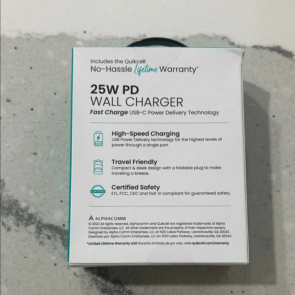 25W PD Wall Charger - Black